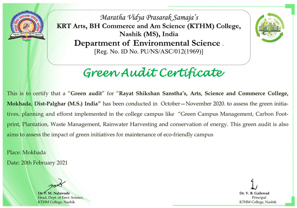 Green Audit Cerfificate